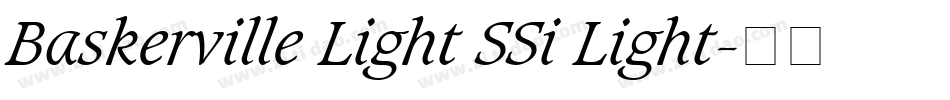 Baskerville Light SSi Light字体转换
